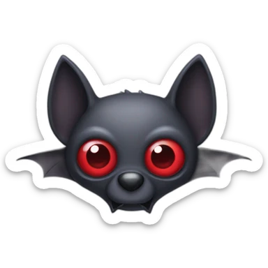 bat with red eyes sticker