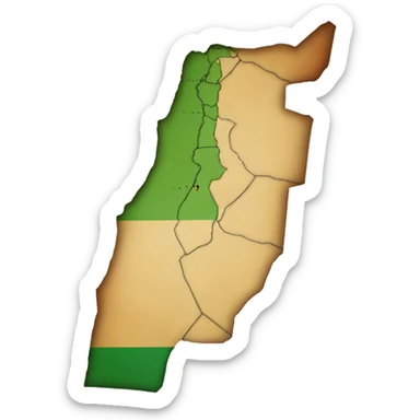 Palestine map sticker