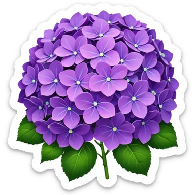 A purple hydrangea sticker