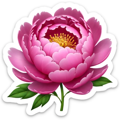 Peony sticker
