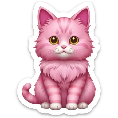 pink cat sticker