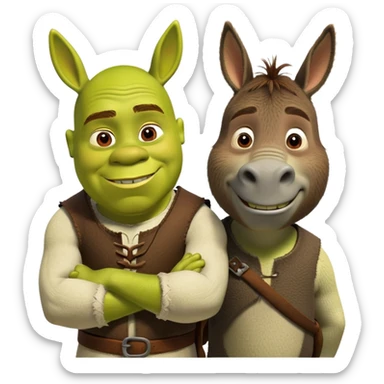 Shrek donkey emoji sticker