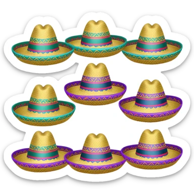 sombreros de mmesocp con entrono mexicacno sticker