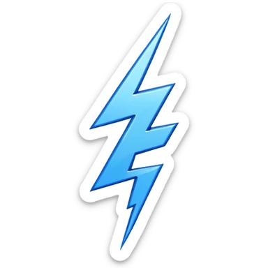 i want a simple bleu lightning icon sticker