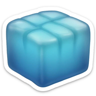 square blue jelly slab defined sticker