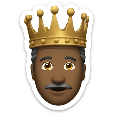 King baldwin 5 avec son masque qui baisse la tête et lève la main  sticker