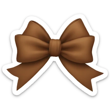 brown bow sticker