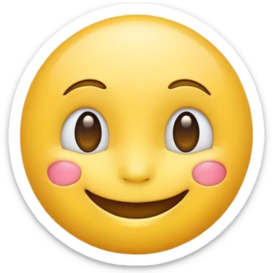 Thank you emoji in 2D sticker