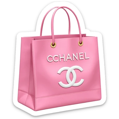 shopping bag, victoria secret, chanel sticker