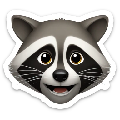 Raccoon emoji  sticker