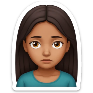 Mexican girl with very sad sticker