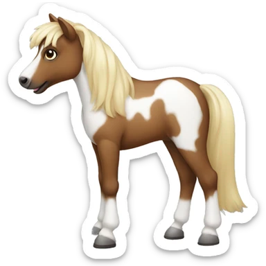 Christmas puppy horse sticker