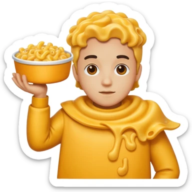 Mac and cheese man sticker