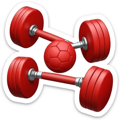 Dumbbell and ball sticker