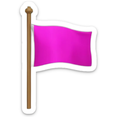 fuchsia flag and white inscription idea sticker