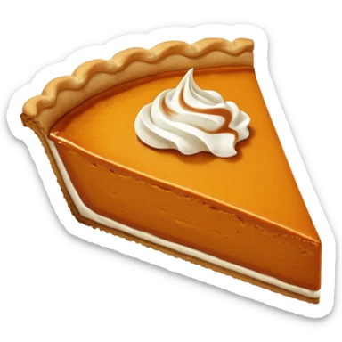 A slice of pumpkin pie sticker