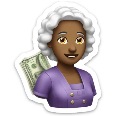 Violet money sticker