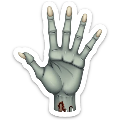 zombie middle finger sticker