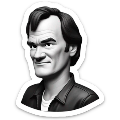 Quentin Tarantino bw sticker
