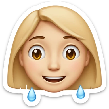Create a emoji that shows pain is hideing behind happiness sticker