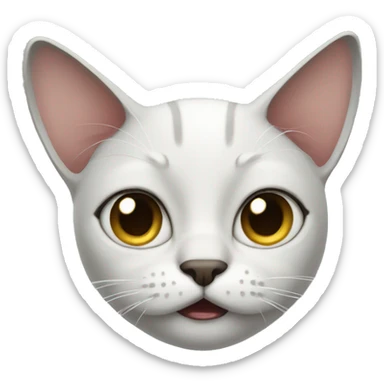 Cat raising an eyebrow sticker