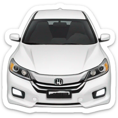 Honda Accord 2013 white sticker