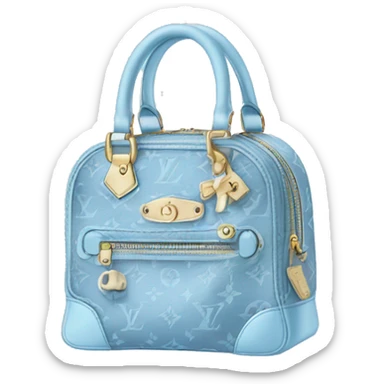 Baby blue Louis Vuitton bag sticker