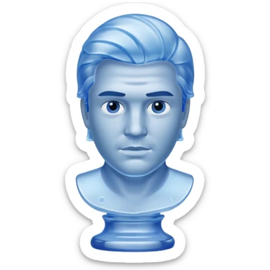 ice Sculpture bust man sticker