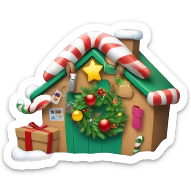Make a pin location with a Christmas’s items inside the pin  sticker