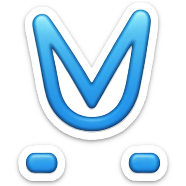 Create a high-resolution emoji version of the Instagram Blue tick symbol, suitable for use in digital communication. sticker