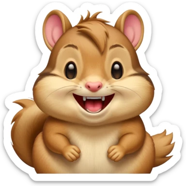 chipmunk laughing sticker