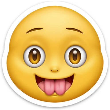 Emoji with eye roll and tongue sticker