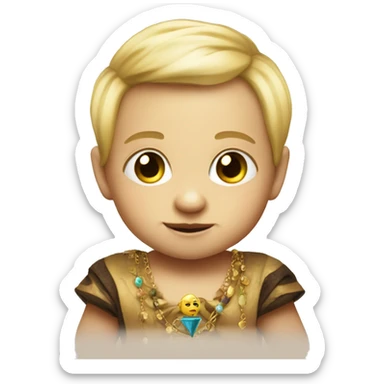fortune-teller blonde baby boy  sticker