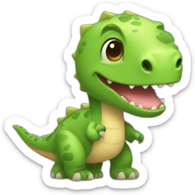 cute dinosaur love sticker