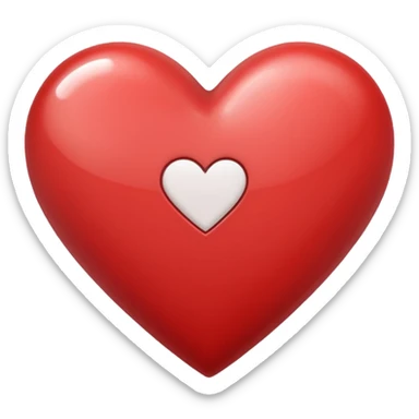 free handed heart in white colur sticker