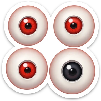 Ugly eyeballs sticker