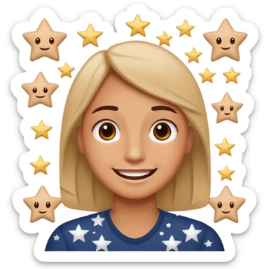 Perezoso que los ojos serán estrellas y este sonriendo  tipo bimoji de iPhone  sticker