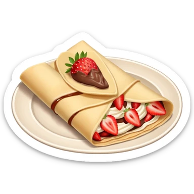 Nutella crepe with strawberry’s  sticker