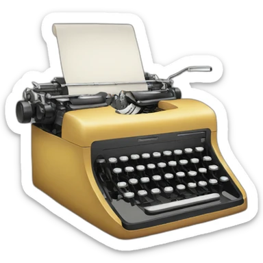 Typewriter sticker