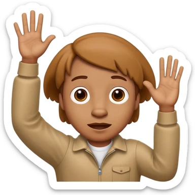 Que dawg with hands up sticker