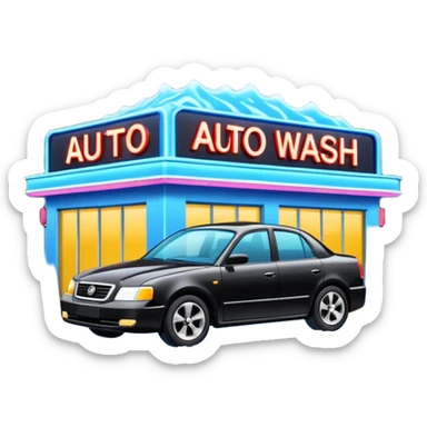 avto car wash sticker