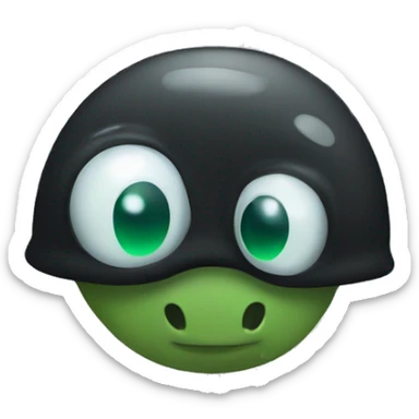 A basic turtle emoj with a blackhole sticker