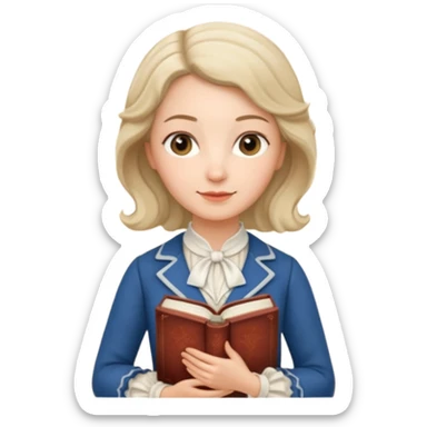 woman teacher in 18 century sticker