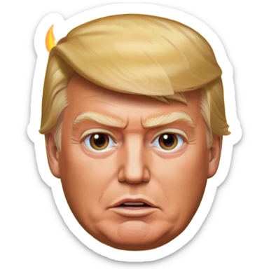 donald trump on fire sticker