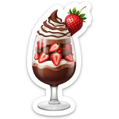 strawberry-chocolate-pafe-Wineglass sticker