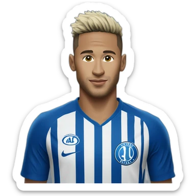 neymar wearing Alhilal shirt sticker