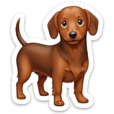 teckel nain poil court  sticker