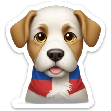 dog with Czech flag sticker