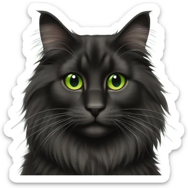 norwegian forest black cat sticker