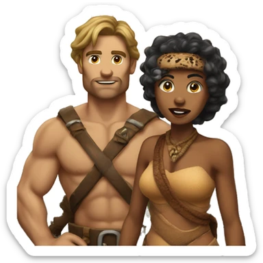 Mike as a cavman with a cavewoman sticker